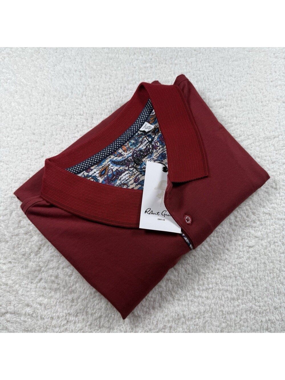 Robert Graham Lucifer Polo Shirt Men’s 2XL Burgundy Skull Classic Fit NWT